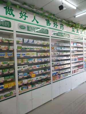 吉林药店展柜 木制中药柜工厂 药店玻璃柜台展示柜